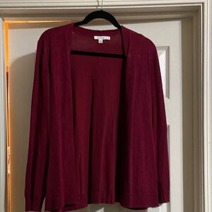 Chico's Rich Burgundy Cardigan Sweater
